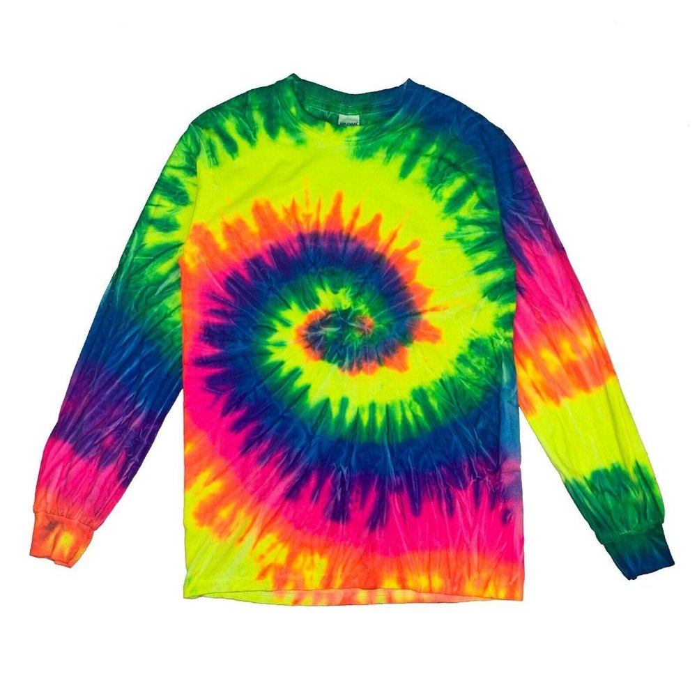Tie Dyed T-Shirt 100% Cotton Swirl Rainbow Multicolor Unisex Size Small
